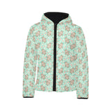 Hippopotamus Pattern Print Design 02 Kids' Boys' Girls' Padded Hooded Jacket
