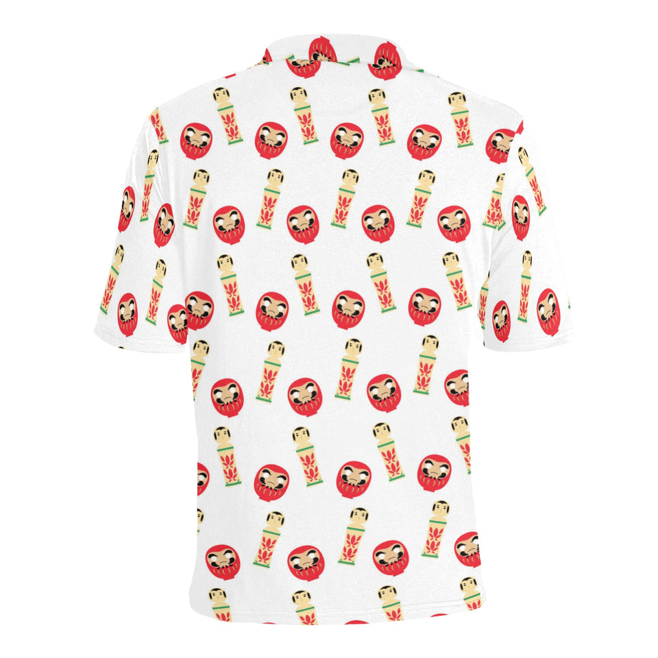 Daruma japanese wooden doll Men's All Over Print Polo Shirt