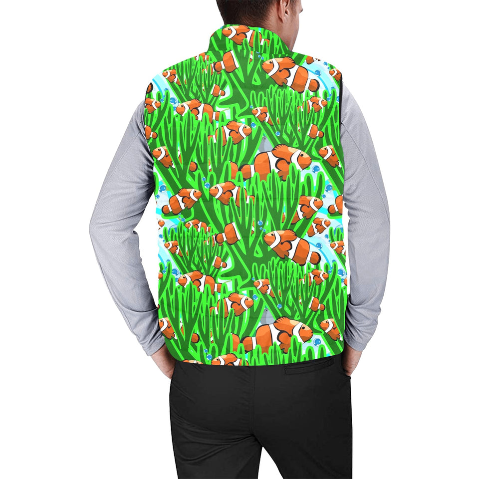 Clown Fish Pattern Print Design 01 Men's Padded Vest