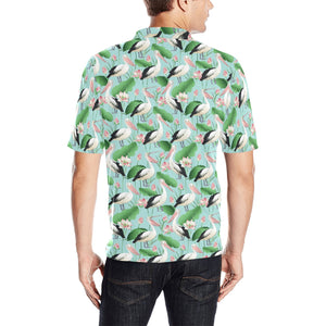 Pelican Pattern Print Design 01 Men's All Over Print Polo Shirt