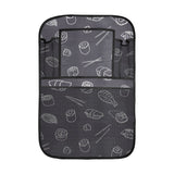 sushi pattern black background Car Seat Back Organizer