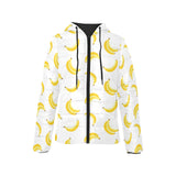 Banana pattern Women's Padded Hooded Jacket