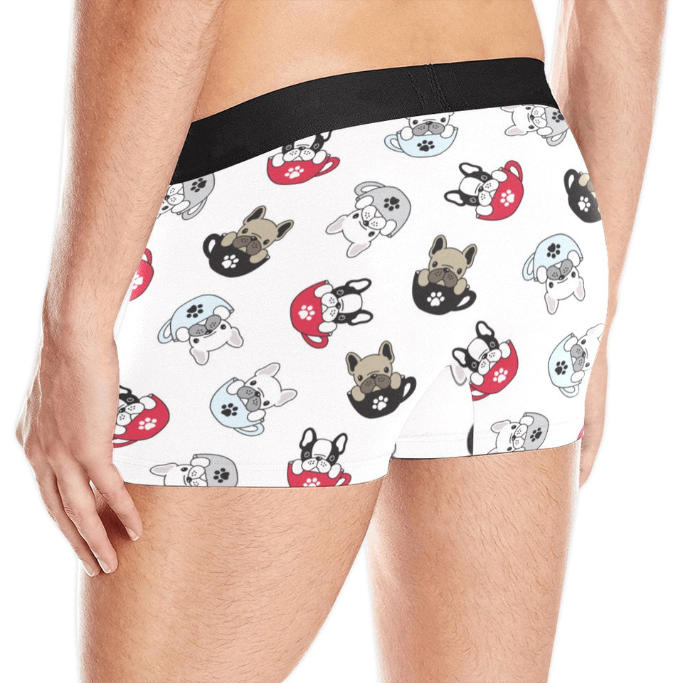French bulldog cup paw pattern Men's All Over Print Boxer Briefs Men's Underwear