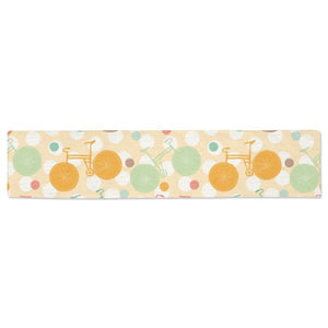 Bicycle Pattern Print Design 01 Table Runner