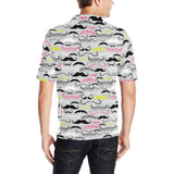 Mustache Beard Pattern Print Design 02 Men's All Over Print Polo Shirt