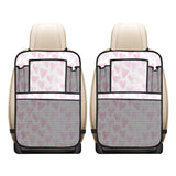 Watercolor pink heart pattern Car Seat Back Organizer