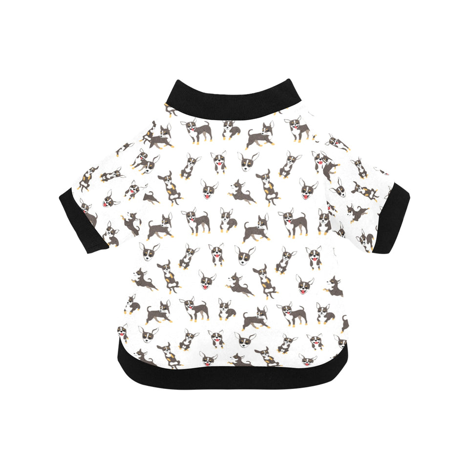 Chihuahua dog pattern All Over Print Pet Dog Round Neck Fuzzy Shirt