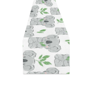 Hand drawn Koala leaves pattern Table Runner