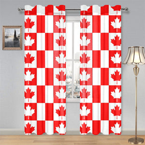Canada Pattern Print Design 05 Gauze Curtain