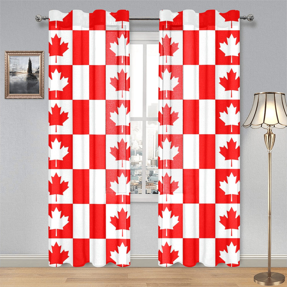 Canada Pattern Print Design 05 Gauze Curtain