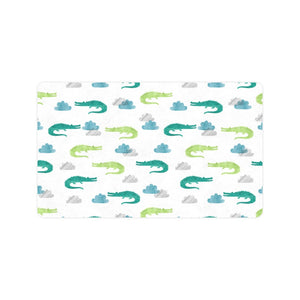 watercolor crocodile pattern Doormat