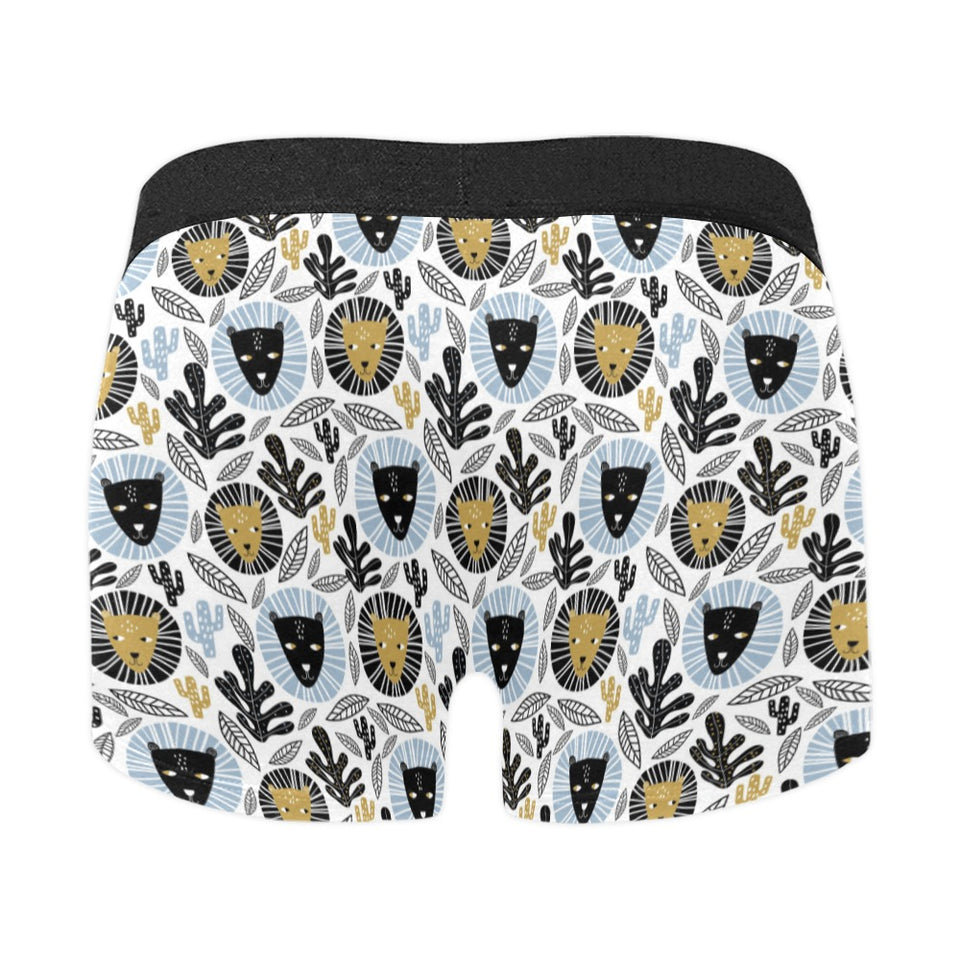 Lion Pattern Print Design 05 Men's All Over Print Boxer Briefs Men's Underwear