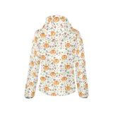 Lion Pattern Print Design 04 Women's Padded Hooded Jacket