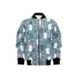 Cute rabbit pattern Kids' Boys' Girls' Bomber Jacket