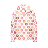 Colorful donut pattern Kids' Boys' Girls' Padded Hooded Jacket