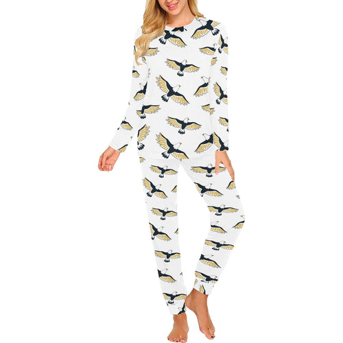Eagle Pattern Print Design 03 Women's All Over Print Pajama Set