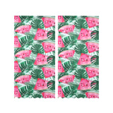 Watermelons tropical palm leaves pattern Gauze Curtain