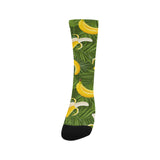 Banana Palm Leaves pattern Crew Socks