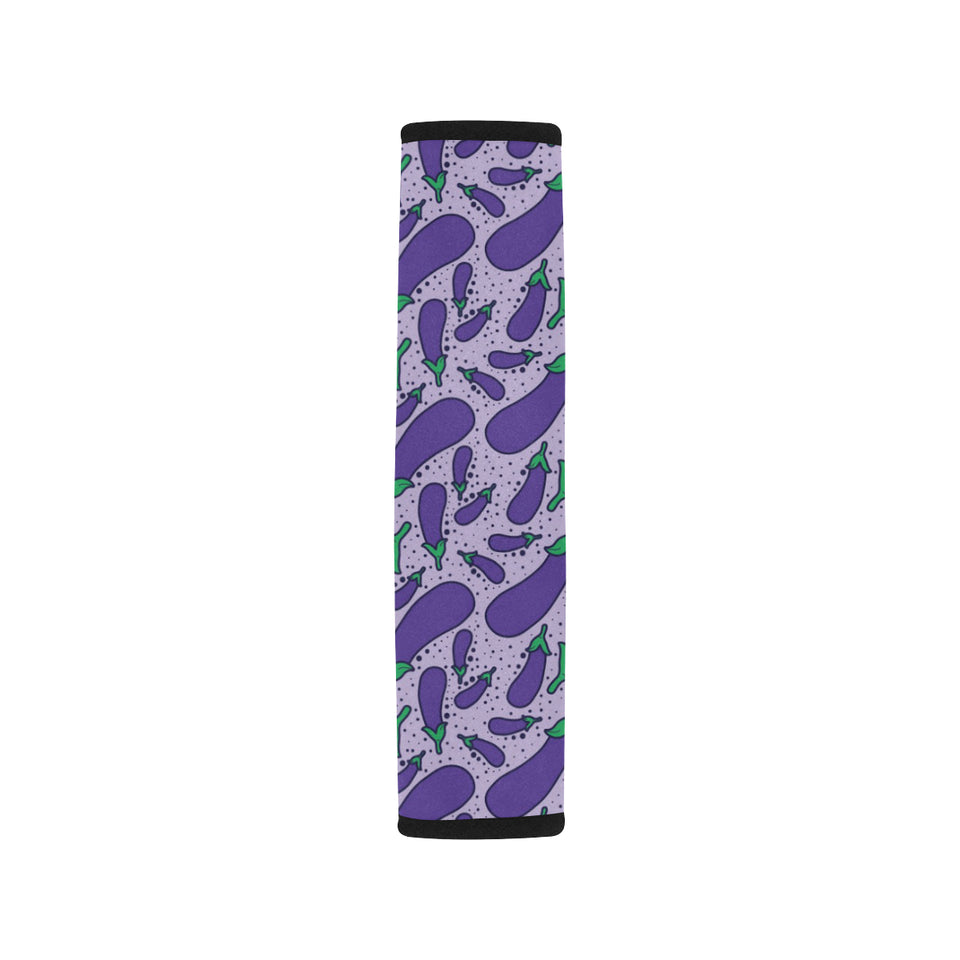 Eggplant Pattern Print Design 03 Car Seat Belt Cover