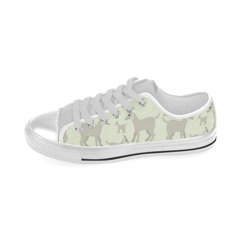 Little young goat pattern Men's Low Top Shoes White