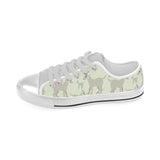 Little young goat pattern Men's Low Top Shoes White