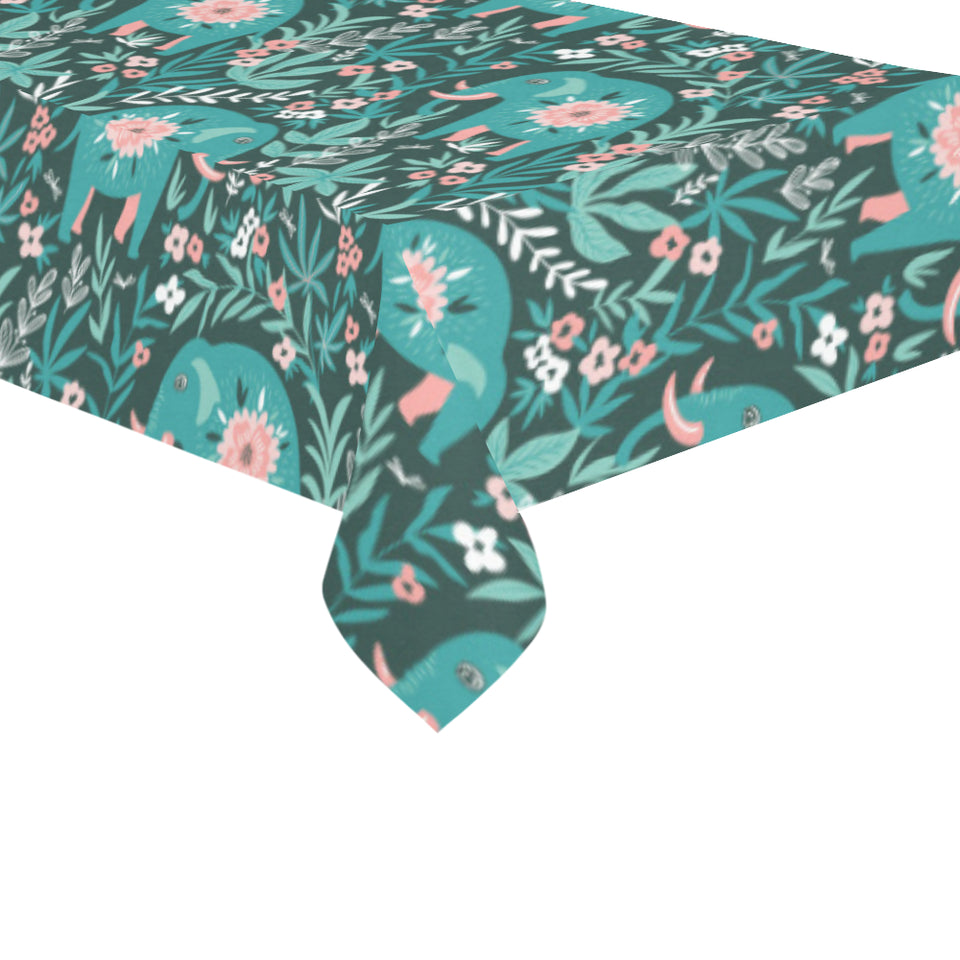 Elephants jungle pattern Tablecloth
