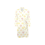 Horseshoes Pattern Print Design 02 Men's Long Sleeve Belted Night Robe
