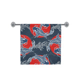 Koi Fish Carp Fishs hand drawn japanese art Bath Towel
