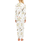 Beautiful Japanese cranes pattern Women's All Over Print Pajama Set