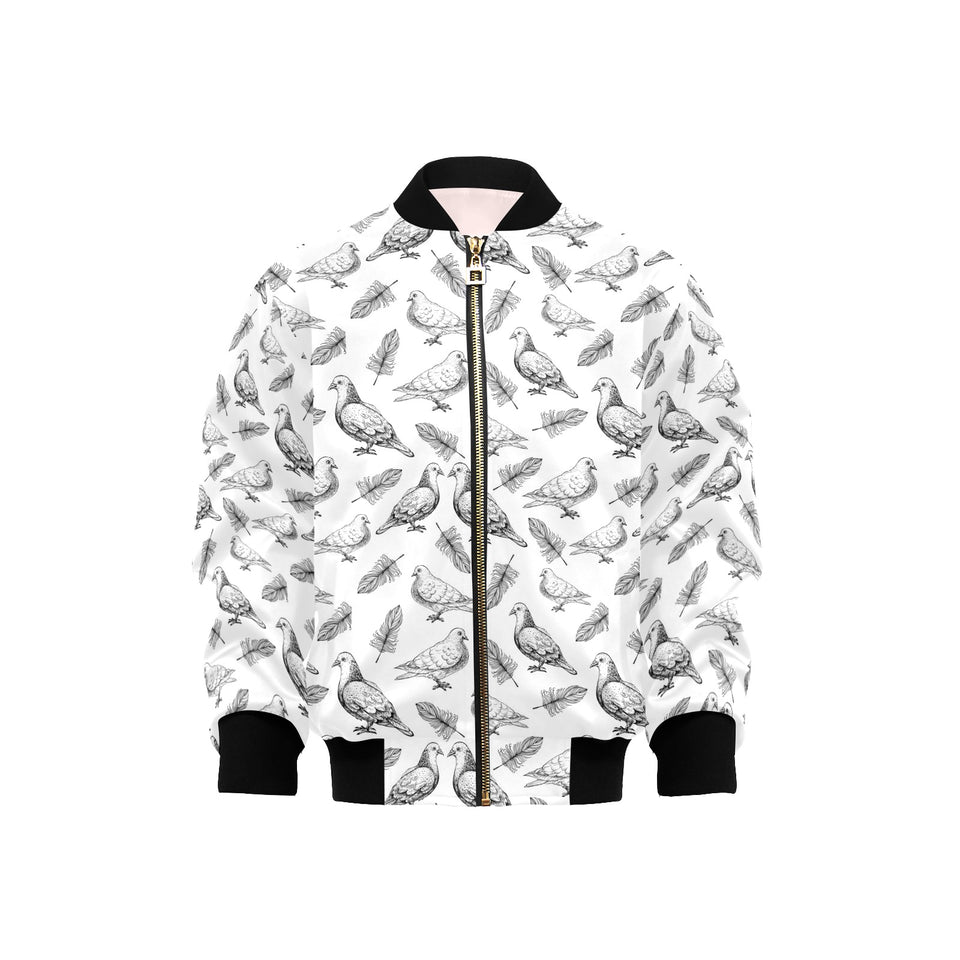 Pigeon Pattern Print Design 05 Kids' Boys' Girls' Bomber Jacket