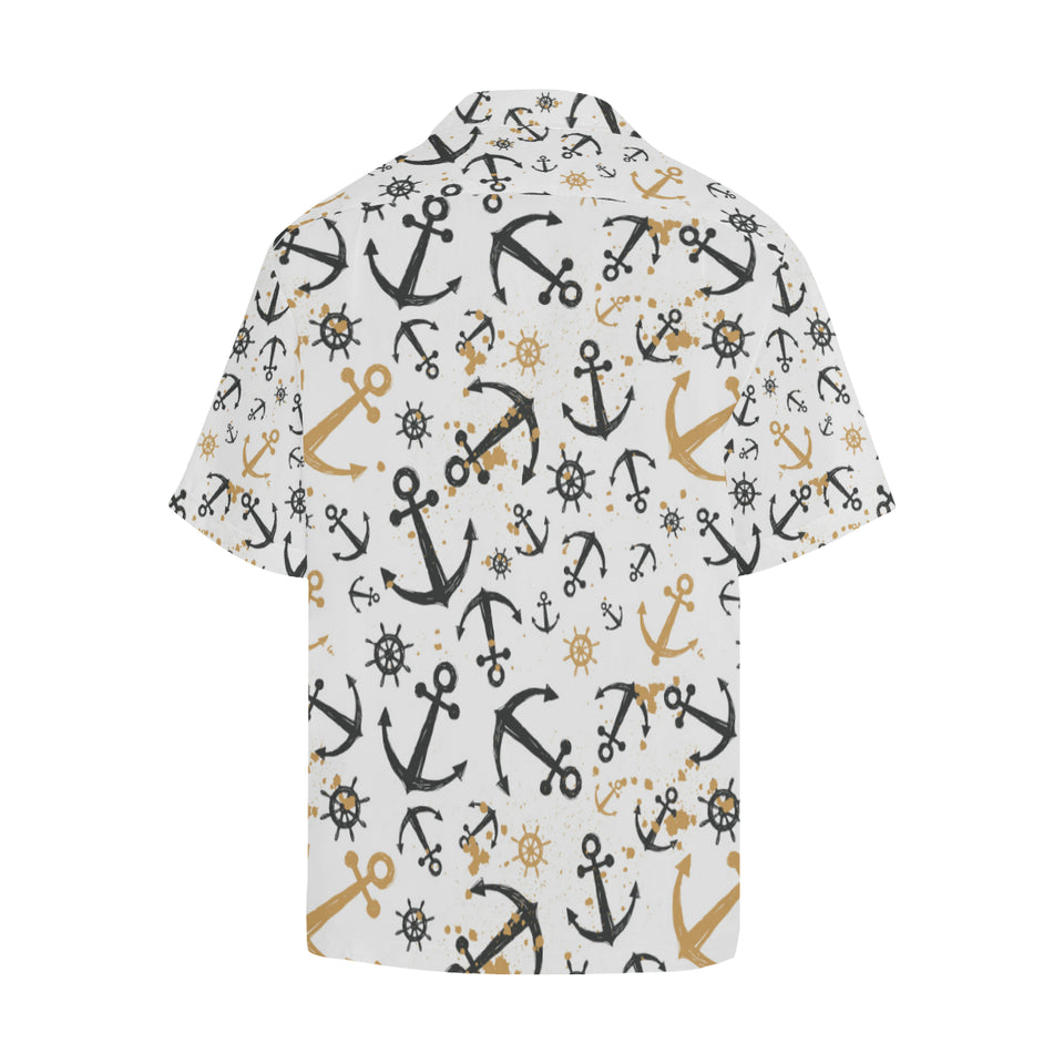 Anchors Rudders pattern Men's All Over Print Hawaiian Shirt