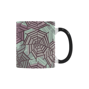 Spider web cobweb design color pattern Morphing Mug Heat Changing Mug