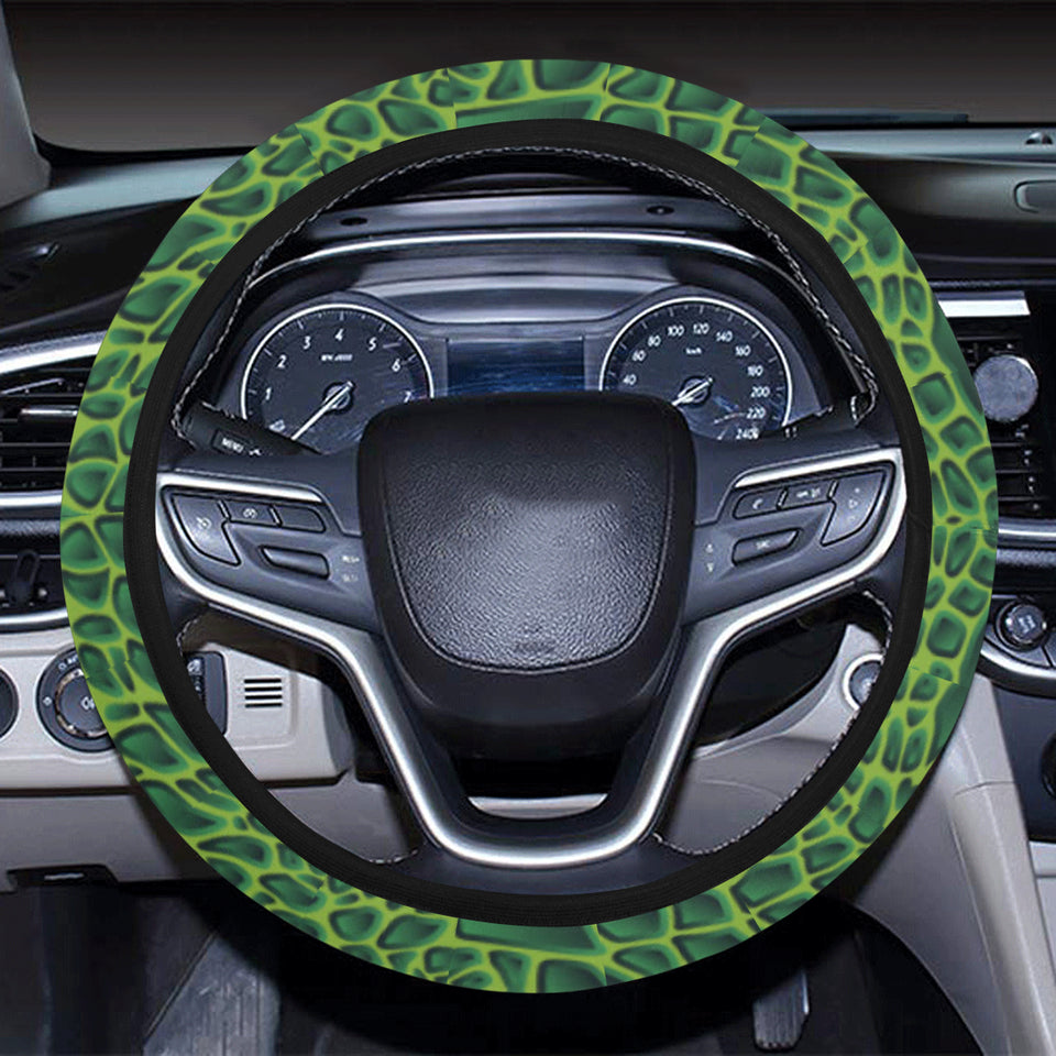 Crocodile Skin Printed Car Steering Wheel Cover