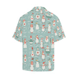 Cute snowman pattern Men's All Over Print Hawaiian Shirt