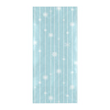 Snowflake pattern blue stripe background Beach Towel