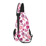 pink sketch tulip pattern All Over Print Chest Bag