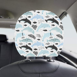 Cute dolphins Childish Style pattern Car Headrest Cover