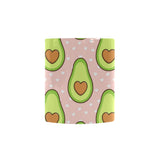 Avocado heart pink background Morphing Mug Heat Changing Mug