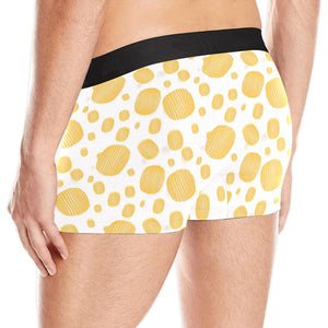 Potato Chips Pattern Print Design 03 Men's All Over Print Boxer Briefs Men's Underwear