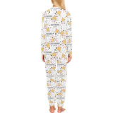 Greyhound Pattern Print Design 03 Women's All Over Print Pajama Set