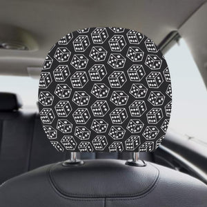 Dice Pattern Print Design 01 Car Headrest Cover