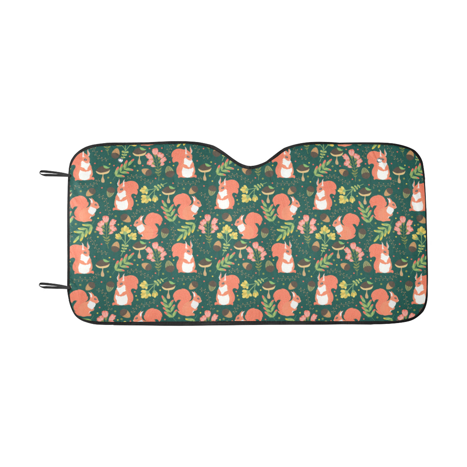 Squirrel Pattern Print Design 03 Car Sun Shade