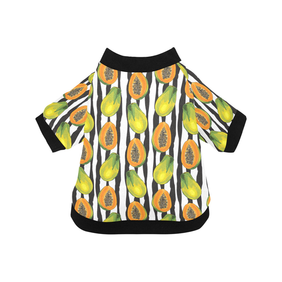 papaya design pattern All Over Print Pet Dog Round Neck Fuzzy Shirt