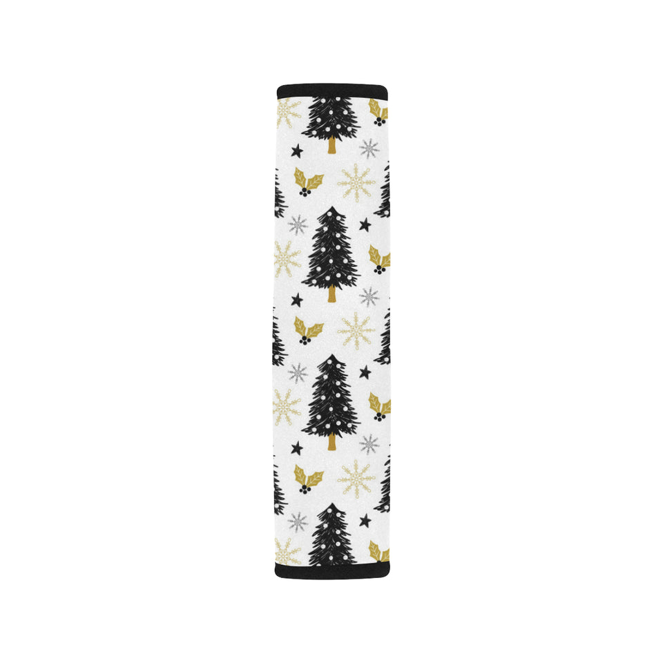 Christmas tree holly snow star pattern Car Seat Belt Cover
