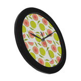 Guava pattern Elegant Black Wall Clock