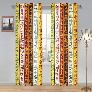 Egypt Hieroglyphics Pattern Print Design 01 Gauze Curtain