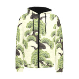 Bonsai pattern Men's Padded Hooded Jacket