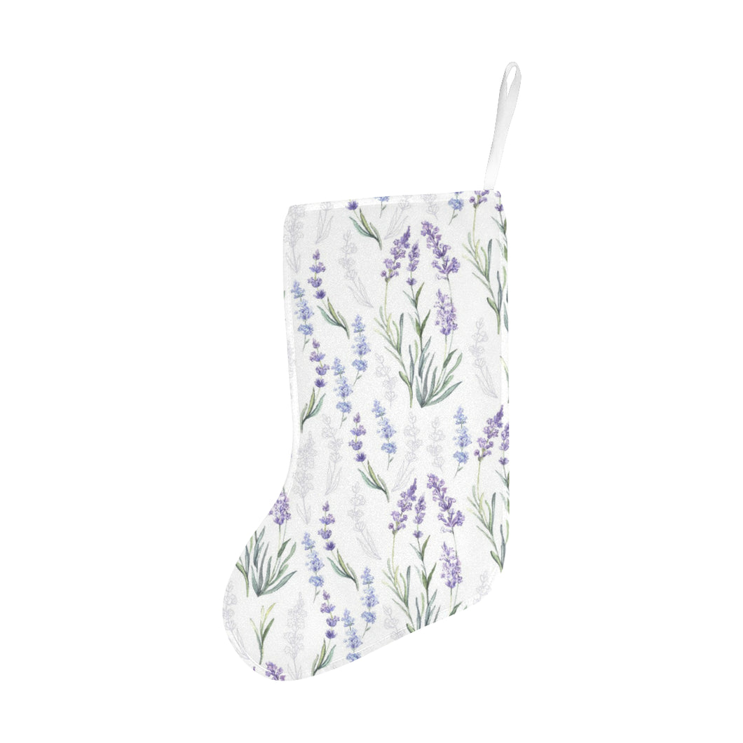 Hand painting Watercolor Lavender Christmas Stocking