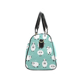 Cute sheep green background Travel Bag