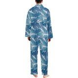 Shark hand drawn Men's Long Pajama Set